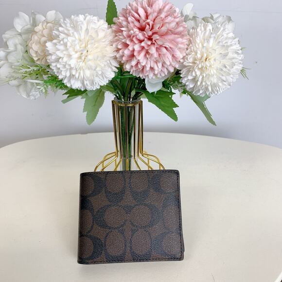 Coach CA001 3 In 1 Wallet In Blocked Signature Canvas IN MAHOGANY MULTI - Picture 3 of 7